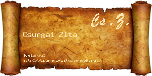 Csurgai Zita névjegykártya